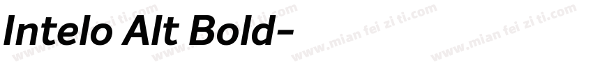 Intelo Alt Bold字体转换